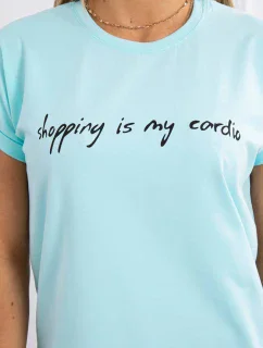 Halenka Nakupování je moje kardio mátová+černá