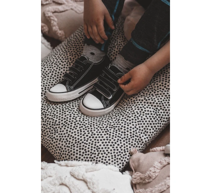 Dětské tenisky na suchý zip Černá Bernie Dětské tenisky na suchý zip Černá Bernie