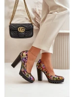 Kožené Lodičky Na Podpatku model 21670476 Multikolor - Maciejka