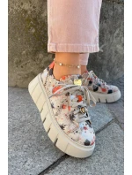 Kožené sneakersy na platformě Maciejka 06891-18 béžové Kožené sneakersy na platformě Maciejka 06891-18 béžové