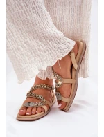 Dámské Sandály Se  Eko  Béžové model 21693442 - Artiker