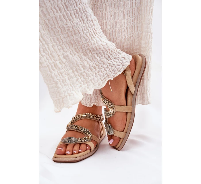 Dámské Sandály Se  Eko  Béžové model 21693442 - Artiker