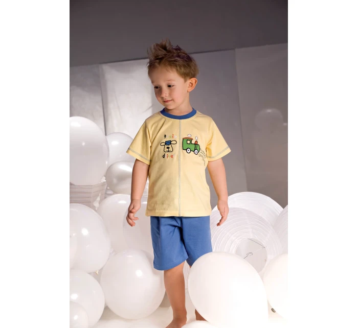 Chlapecké pyžamo Samuel 2973 žlutá a modrá - Piccolo Meva