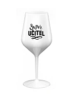 SUPER UČITEL - bílá nerozbitná sklenice na víno 470 ml SUPER UČITEL - bílá nerozbitná sklenice na víno 470 ml