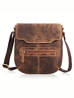 Přírodní kožená taška T-61-HBR 191537 Galanter