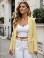 Dámské elegantní sako rozepínací žluté FashionStreet PY0142