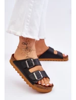 Klasické dámské pantofle Big Star model 21610501 Černé - Big Star Shoes Klasické dámské pantofle Big Star model 21610501 Černé - Big Star Shoes