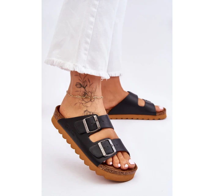 Klasické dámské pantofle Big Star model 21610501 Černé - Big Star Shoes Klasické dámské pantofle Big Star model 21610501 Černé - Big Star Shoes