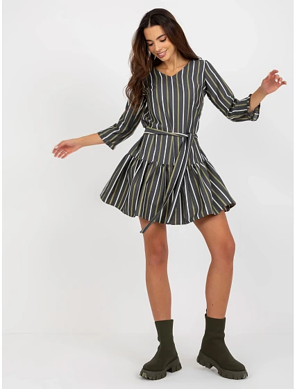 Dámské šaty LK SK model 17799957 tmavě šedá - FPrice Dámské šaty LK SK model 17799957 tmavě šedá - FPrice