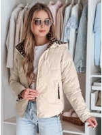 Dámská oboustranná přechodná bunda ZIBERKA béžová FashionStreet TY4869