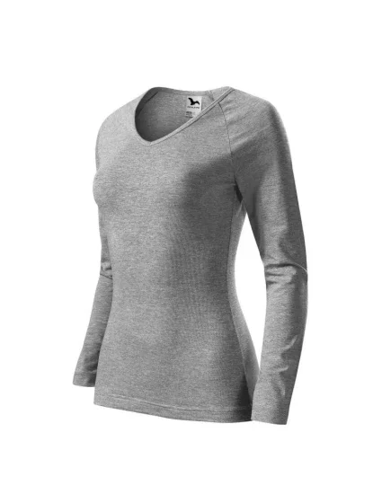 Elegance W model 18719356 tmavě šedé melanžové tričko - Malfini Elegance W model 18719356 tmavě šedé melanžové tričko - Malfini