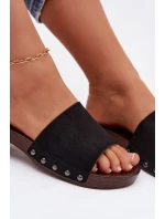 Dámské pantofle s na nízkém podpatku Černé model 21954674 - Boto