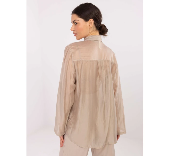 Koszula IT KS model 21795596 beżowy - FPrice Koszula IT KS model 21795596 beżowy - FPrice