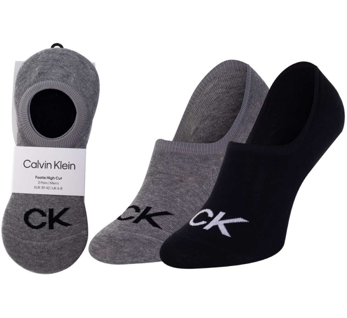 Calvin Klein Ponožky 701218716003 Czarny/Szary