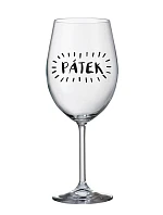 PÁTEK - čirá sklenice na víno 350 ml
