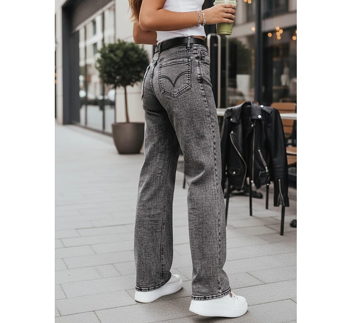 Dámské široké džíny černé FashionStreet UY2747