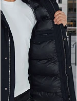 Pánská zimní bunda s odnímatelnou kapucí, tmavě modrá, FashionStreet TX5106 Pánská zimní bunda s odnímatelnou kapucí, tmavě modrá, FashionStreet TX5106