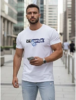 Pánské bílé tričko s potiskem FashionStreet NX5017R