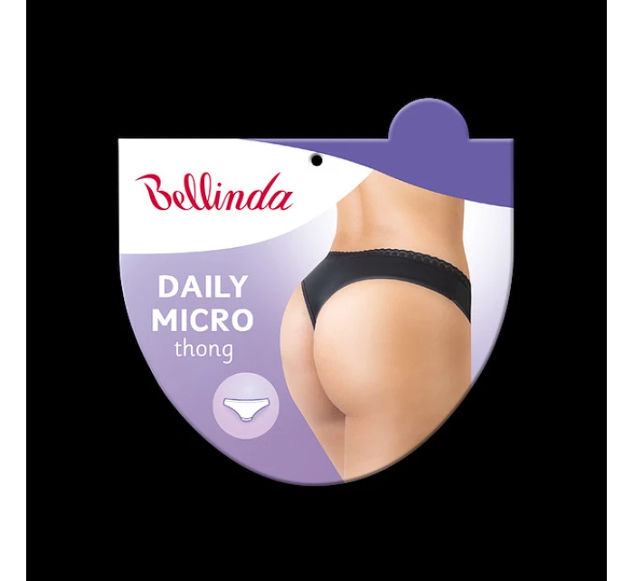 Dámská tanga DAILY MICRO THONG - BELLINDA - černá Dámská tanga DAILY MICRO THONG - BELLINDA - černá