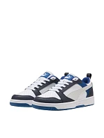 Dětské boty Rebound Lo Mid white and blue 28 model 21396408 - Puma
