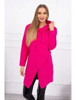 Oversize fuchsiová tunika s obálkovou přední částí