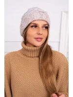 Pola fleecová čepice K267 šedá+béžová Pola fleecová čepice K267 šedá+béžová