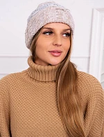 Pola fleecová čepice K267 šedá+béžová