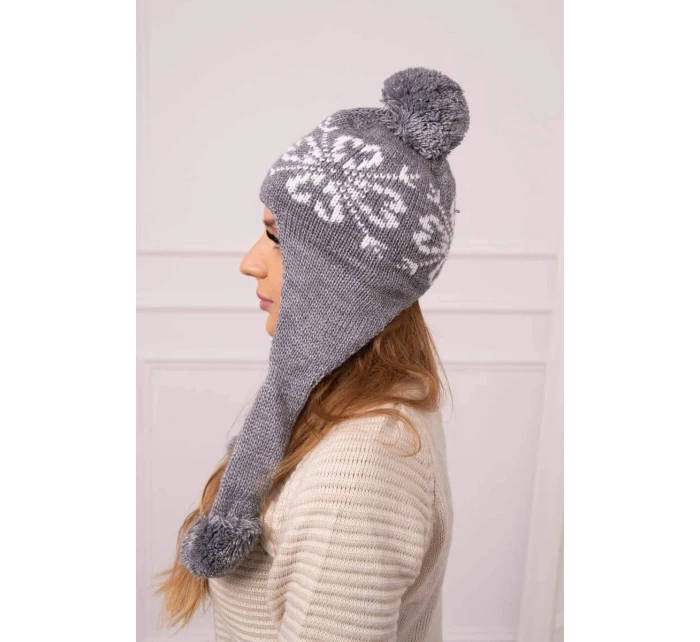 Dámská klapka na uši Balbina K381 tmavě šedá Dámská klapka na uši Balbina K381 tmavě šedá