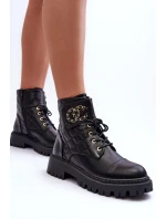 Dámské boty Workery s ozdobou černou model 21632247 - Boto Dámské boty Workery s ozdobou černou model 21632247 - Boto