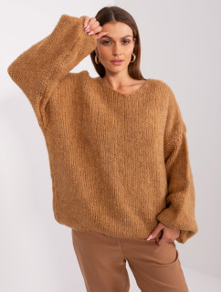 Velbloudí oversize pletený svetr z RUE PARIS