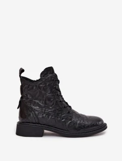 Dámské boty Artiker – zateplené z přírodní kůže, černé