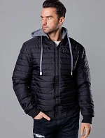 Pánská bunda bomber s kapucí černá (8M985-392)
