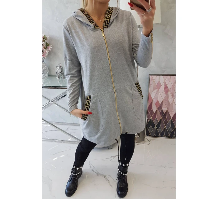 Mikina s ozdobnou šedou páskou Mikina s ozdobnou šedou páskou