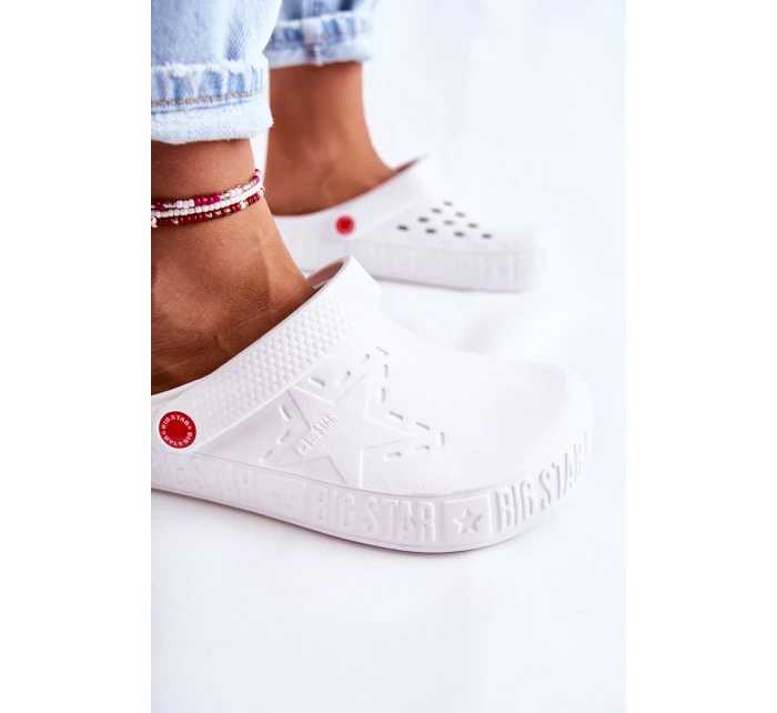 Dámské světlé pantofle Big Star model 21593824 Bíle - Big Star Shoes