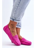 Dámské semišové mokasíny růžové model 21625584 - Boto