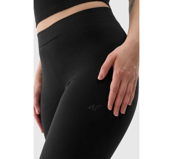 Dámské Pletené Legíny Černé 4FWMM00TTIGF195-20S