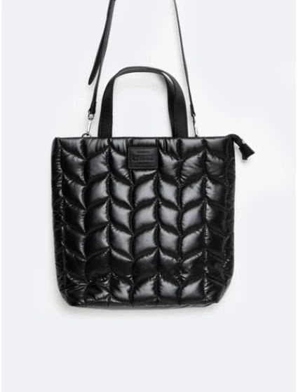 Prošívaná Shopper taška Big Star OO574001 Černá