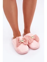 Dámské Pantofle S Kožíškem A Mašlí Růžové model 21681847 - Boto Dámské Pantofle S Kožíškem A Mašlí Růžové model 21681847 - Boto