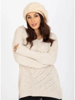 Czapka AT CZ BF model 21836654 jasny beżowy - FPrice