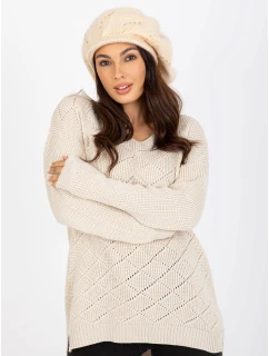 Czapka AT CZ BF model 21836654 jasny beżowy - FPrice