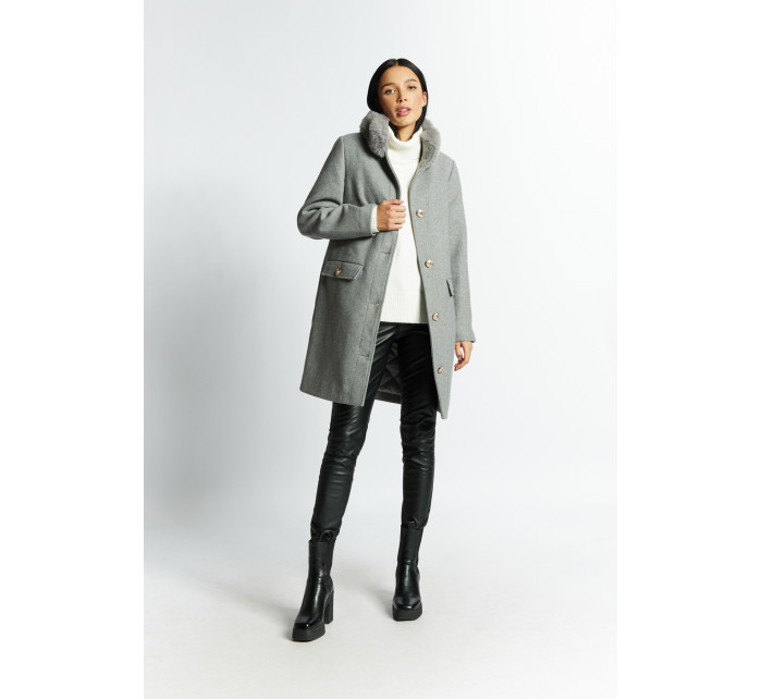 Monnari Kabáty Dámský kabát s nádechem vlny Multi Grey