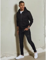 Pánská mikina s kapucí na zip černá Dstreet model 21972055 - FashionStreet