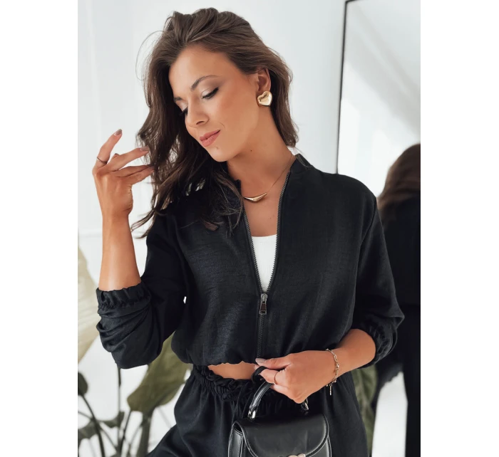 Dámská bunda bomber MADDIE černá FashionStreet RY2318 Dámská bunda bomber MADDIE černá FashionStreet RY2318