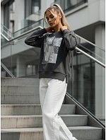 Dámská mikina FEMMES v grafitové barvě FashionStreet BY1283