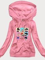 Růžová dámská sportovní mikina s potiskem (N7283)