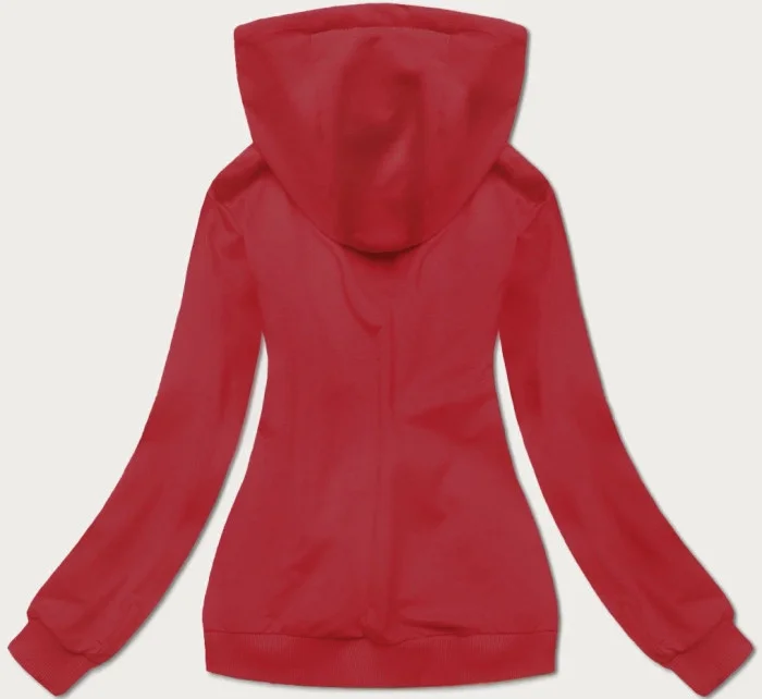 Tenká červená dámská "klokaní" mikina (W06-18)