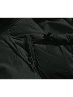 Dámská péřová vesta s kapucí army (5M720-136)