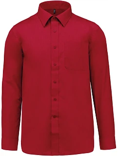 K Popelínová košile s dlouhým rukávem 20.K classic red model 22510041 - Kariban