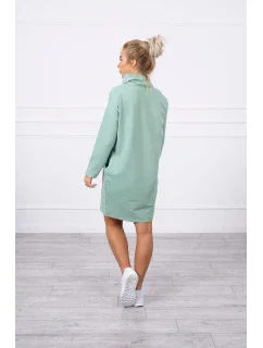 Šaty s kravatou tmavě mátové