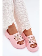 Pěnové Dámské Pantofle Se Zlatými Prstýnky Růžové Hortiana Pěnové Dámské Pantofle Se Zlatými Prstýnky Růžové Hortiana